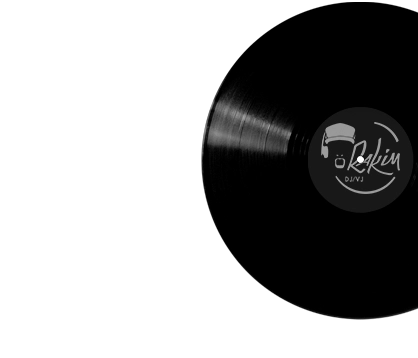 vinyl record with dj rakim's logo